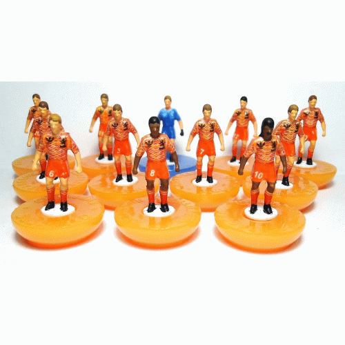 Subbuteo Andrew Table Soccer Holland 1988 European Champions on Classic Hasbro Bases